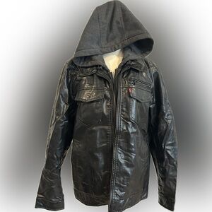 Levi ‘s Men's Black Hooded Jacket Size Medium